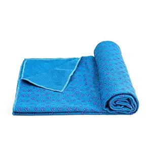 IRIS Yoga Mat Towel 72 inch x 24 inch Long Non Slip Yoga Mat Towel, Mat Cover for Hot Yoga, Fitness, Exercise, Machine Washable