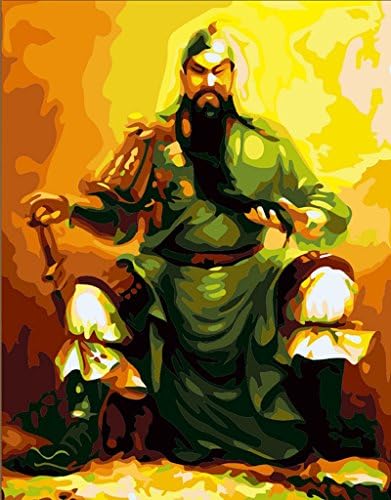 [ New Release ] Diy Oil Painting by Numbers, Paint by Number Kits - Guan Er Ye 16*20 inches - Digital Oil Painting Canvas Wall Art Artwork Landscape Paintings for Home Living Room Office White Christmas New Year Valentine Decor Decorations Gifts - Diy Paint by Numbers Diy Canvas Kit for Adults Advanced Children Seniors Junior - New Arrival