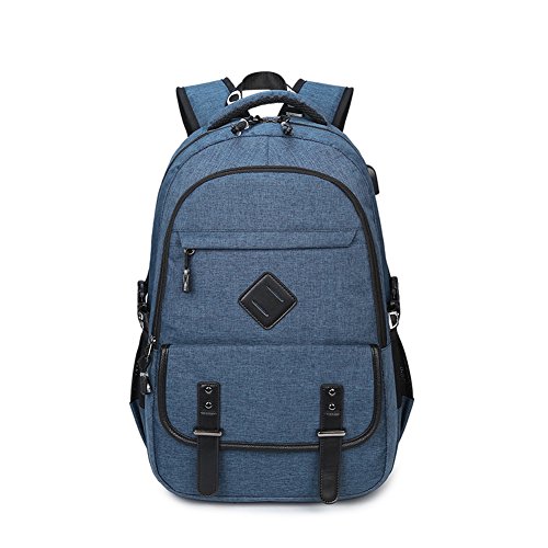 Herren Damen schlank Laptop Rucksack 15 6 Zoll Business Rucksack leichte wasserdicht Schulter Notebook Rucksack mit USB-Port  20L  marineblau 