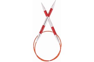 KnitPro Épingles à Tricoter circulaires, Aluminium, Red, 40cm x 4mm