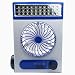 Produktbild LWJLCL Solar Cooling Fan Portable Camping Fan 4 in 1 multifunktional mit Eye-Care LED Table Taschenlampe Panel-Adapter für Home Camping,Blue
