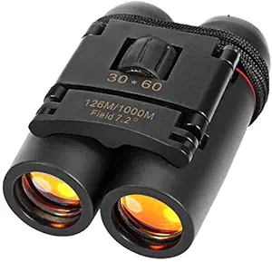paryavaran Polarized HD Professional Lightweight Pocket Size Binocular Telescope Folding 30x60 Zoom Lens for Sports, Hunting, Camping for Bird Watching(Black)