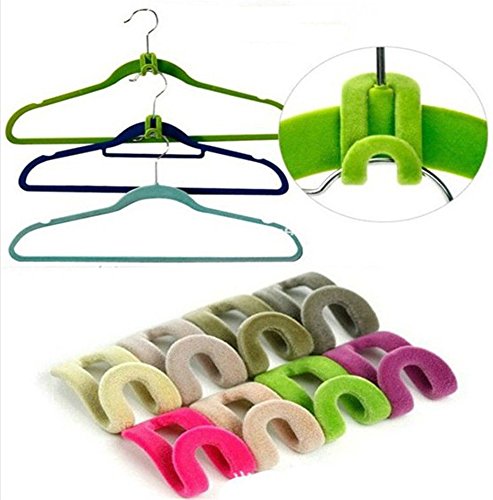 Blue Vessel 10pcs kreativer Mini Beflockung Kleiderbügel Einfacher Haken Wandschrank -Organisator - 4
