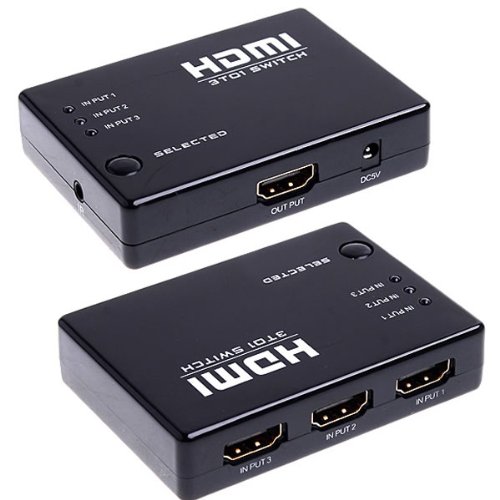 HDMI Verteiler Umschalter (Switch) 3-Fach 1080p HDTV Mit Fernbedienung