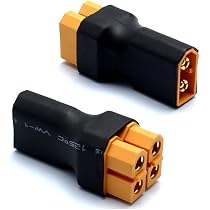 Adaptador Paralelo XT60 – 4 Piezas: 1 Hembra A 2 Machos Y 1 Macho A 2 Hembras, Para Baterías RC Y ESC