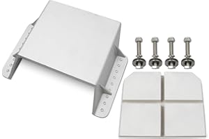 WNSEU MJ-1-DP 4'' Setback Mini Jacker Small Engine Jack Plate with Wooden Mounting Block for Outboard Motors Up to 35HP