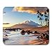 Produktbild AOHOT Mauspads Blueskyandclouds The Sunset Creates Warm Glow on Beach in Maui Blueskyclouds Mouse pad 9.5" x 7.9" for Notebooks,Desktop Computers Accessories Mini Office Supplies Mouse Mats