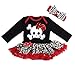 Kirei Sui Baby Black Red Leopard Pirate Skull Long Sleeves Bodysuit Tutu Headband Small Black
