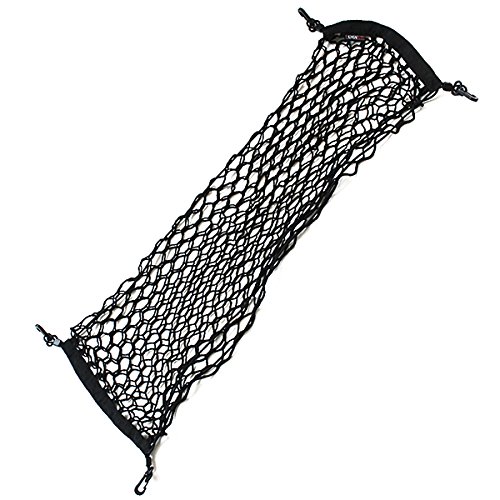 Tinksky Elastischer Nylon Gepäcknetz Kofferraum Inhaber Speicher Organizer – 90 * 30CM (Schwarz) - 3