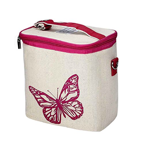 Tongshi® Pur coton imprimé glace isolation sac peut assumer Hand Carry (Violet)