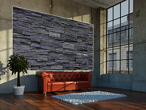 GREAT ART Schwarze Steinwand Wanddekoration – Wandbild Steinmauer Motiv XXL Poster (140 x 100 cm) - 8
