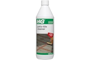 HG Patio-Tile Cleaner, Concentrated Floor Tiling Cleanser for Terrace Stones, Cleans Dirty, Dull Gravel & Concrete Outdoor Floor Paving Tiles, Fast Acting – 1 Litre (183100106)