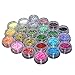 24 Colour Fine Dust Festival Glitter Temporary Tattoos Body Art Eye Shadow Hena