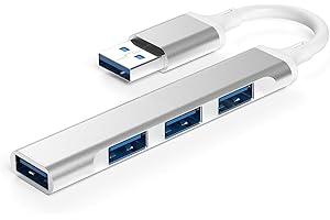 AVBVKG Hub USB 3.0 con 4 Porte, Sdoppiatore Multi USB 3.0 Adattatore USB Alta Velocità 5Gbps, Multiporta Docking Station Compatibile con MacBook Pro Air iMac Surface XPS PC Laptop Disco Rigido Tastiera PS5