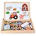 Produktbild MISHUAI Kinder Doodle & Scribble Boards Kleinkind Staffelei aus Holz Double Side Magnetic Drawing Board Puzzles trocken löschen Schreiben Lernspielzeug Zeichen- & Schreibtafeln