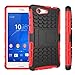 Produktbild Sony Xperia Z3 Compact Case, DRUnKQUEEn [HEAVY DUTY ARMOR] Dual Layer Rugged Hybrid Hard Shockproof Case Cover with Kickstand for Sony Xperia Z3 Compact
