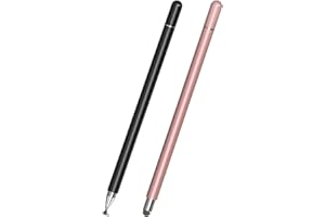 SENKUTA Stylus Pens for Touch Screens, 2 in 1 Tablet Pen iPad Pen for All Tablets, Mobile Phone, Apple iPhone, iPad, Samsung, Surface, Lenovo, Xiaomi, Chromebook, Acer, Android iOS. Black & Rose Gold