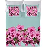 Devota & Lomba Flor Almendro Cenefa - Juego funda nórdica, 220 x 240 cm