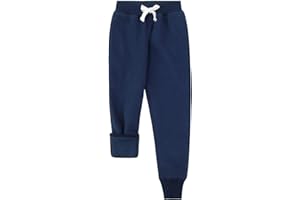 Spring&Gege Bambini e Ragazzi Pantaloni Sportivi Jogger in Pile con Tasche