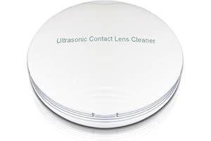 AMTAST Ultrasonic Contact Lens Cleaner Fast Cleaning Sclerals Lenses Daily Care Contact Lenses with Vanity Mirror