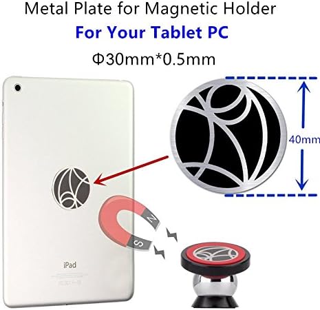 Buyersbargin® New Strong Premium Magnetic Cell Phone Mounts Holder 360 ° Universal Smartphone mobile Phone Holder/Slim Backbone Magnetic Car Phone Holder, for Apple iPhone 6 6S 6plus 5 5S 5c 4S 4, Samsung Galaxy S6 6edge S5 S4 S3,Galaxy Note2/3/4/5 ,Nexus 5/4 Nokis Lumia, Sony, LG, HTC and GPS (1 x Metal Plate Only)