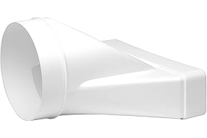 Repa Market 220 x 55 mm / 22 x 5,5 cm connettore rettangolare per tubo rotondo - 125 mm - collegamento - sistema di ventilazione, riscaldamento, raffreddamento - Aerazione Rettangolari Canalina, Tubi