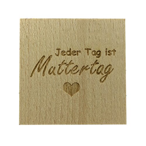 Holzwürfel für die Mama mit liebevollen Sprüchen eingraviert – Muttertag Geschenk - 6
