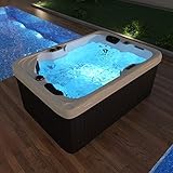 whirlpool aufblasbar obi 2 Personen Outdoor Whirlpool LEVANZO mit LED Farblicht, Heizung und Whirlpoolpumpe von LX
