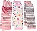 Baby Toddlers Girls Leg Warmers Pack of 3 PINK RED GIFT SET (Pink Bear)