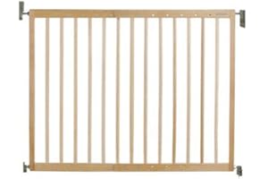 Munchkin Lindam Cancelletto Scale Estensibile per Bambini e Animali Domestici, Barriera di Sicurezza in Legno senza Fascia Inferiore per Scale e Vani Porta, Larghezza: da 63.5 a 106 cm