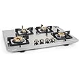 Glen Hob Top | Ultra Tuff SS Free Standing Hob Gas stove 4 Burner Auto Ignition | Heavy-Duty Forged Brass Burners | High-Performance Cooktop Gas Stove 4 Burner for Home (BH1074SQFSUTSSAI)