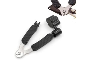 SSRDFU Korba strunowa 3 w 1 – wrzeciono strunowe do gitary, przecinarka strun gitarowych, wyciągarka strun, ściągacz do gitary, ukulele, mandolina (czarna)