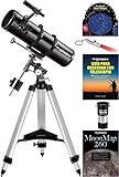 Utilice el planisferio Star Target y el mapa MoonMap 260 incluidos para planear las sesiones de observación de las estrellas