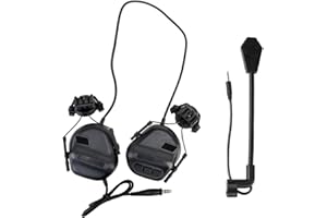 WarmHeartting Cuffie Tattiche per Casco con Adattatore Rapido, Accessori di Comunicazione dell'Esercito, Nessuna Funzione di riduzione del Rumore