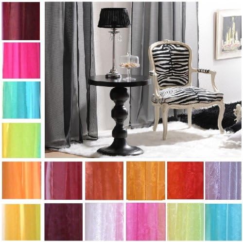 Extra Long Voile Tab Top Curtain Panel 140 x 245cm 55" x 96" Choco Brown