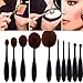Fashion Base® New Professional 10pcs/set Large Size Tooth Brush Shape Oval Makeup Brush Toothbrush Set Professional Foundation Powder Brush Large Kits