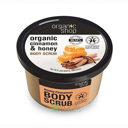 Organic Shop Body Scrub Natural Cinnamon and Honey 250ml