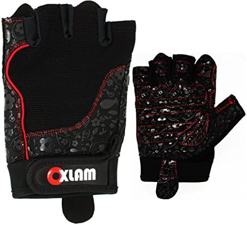 Oxlam Stylish Female Fitness Training Cycling Gloves Extra Stretchable Support with Silica Gel Padded Palm protection for Weight Training,Gym workout,Powerlifting and Multi Sports–Exclusive for ladies