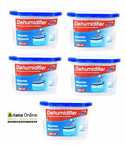 5 X DEHUMIDIFIER INTERIOR DAMP MOISTURE MOULD MILDEW REMOVER