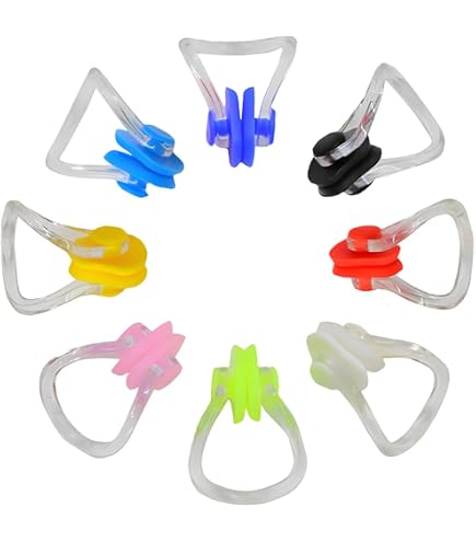 Lot De 6 Pince-nez De Natation En Silicone – Antidérapants – Avec Boîte De Rangement – 6 Couleurs – Pour Adulte