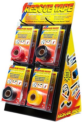 FOC Rescue Tape Counter Display box c/w 4 hooks