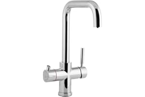 BUYAPARCEL 3 in 1 Instant Boiling Hot Water Kitchen Tap Only Angular Cool Touch + Fittings