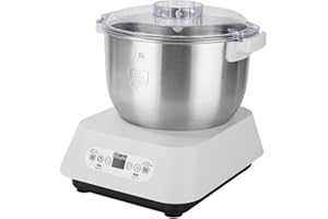 KINGGOO Mélangeur de farine en acier inoxydable de 7 L, fermentation machine électrique avec fonction de fermentation, mélangeur de pâte électrique, machine à fermenter la pâte, fermentation thermostatique