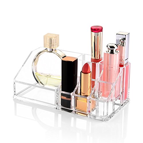 Acrylic Makeup Organizer, Zanbase Jewelry & Cosmetic Storage Display Boxes for Lipstick, Brushes, Bottles
