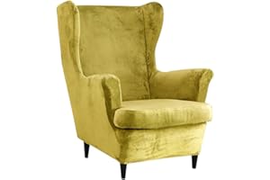 MEIGEH Sesselhusse Ohrensessel Flügelstuhlbezüge für Sessel Bezug für einen Ohrensessel Samt Samt Sesselbezüge 2-teilig ohrensessel sesselhusse