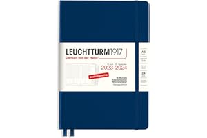 LEUCHTTURM1917 367550 Akademicki planer tygodniowy Medium (A5) 2024, 18 miesięcy, granatowy, niemiecki
