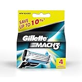 Gillette Mach-3 Cartridge - Pack of 4