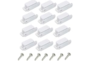 BINOA Door Catch,Cupboard Magnetic Door Catch for Cabinet 12PCS +52 Pcs Screws Kit Heavy Duty Magnet Catches Kitchen Latch Small Home Furniture Wardrobe White