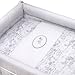 Cambrass 46 x 78 cm Wooden Crib X with Fabrics Collection Toile (Grey)