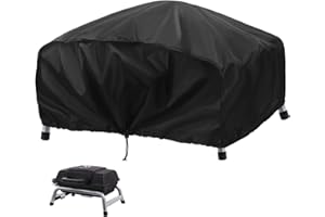 VANSHEIM Funda para Barbacoa Impermeable Funda Barbacoa Gas Sobremesa Cubierta de Parrilla Eléctrica para Weber Q2000,Funda Protectora Plancha Exterior Funda BBQ para Enders Urban Pro 84x60x32cm